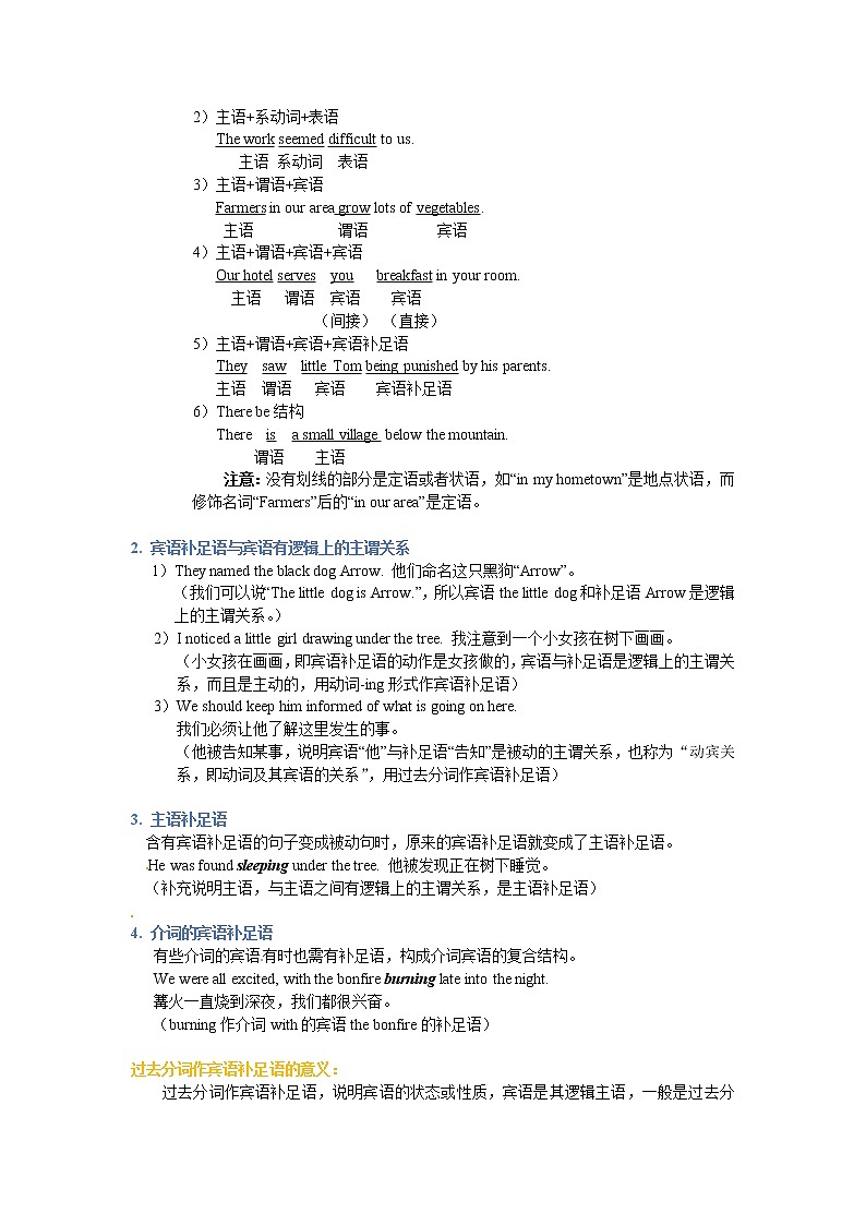 Unit 2 The United Kingdom 语法讲解 过去分词作宾语补足语教案02