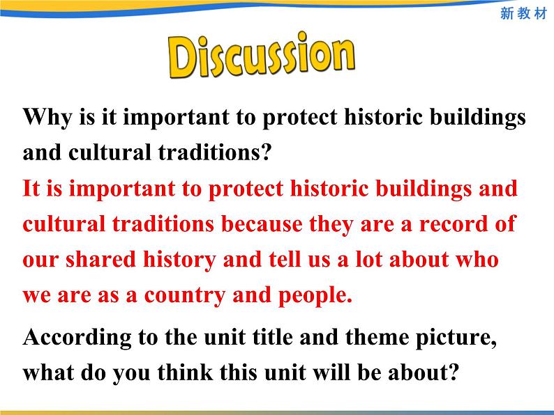 2020-2021学年高中英语 新人教版必修第二册  Unit 4 History and traditions Listening and Speaking课件（32张）07