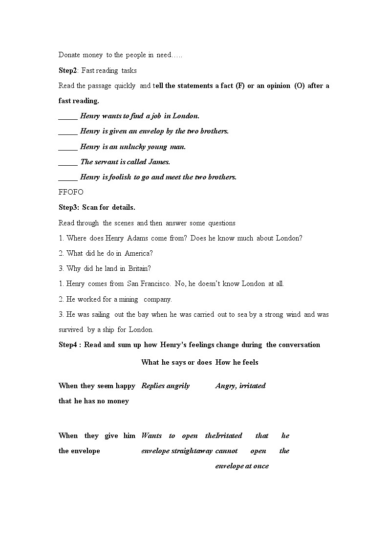 2021年高中英语新人教版必修第三册 Unit 5 The value of money Period 2 Reading and Thinking  教案第2页