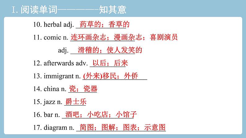 2021-2022学年高中英语新人教版必修第三册Unit3 Diverse cultures 教材知识串讲 课件03