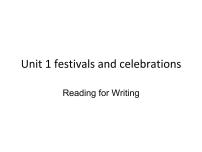 2020-2021学年Unit 1 Festivals and Celebrations备课课件ppt