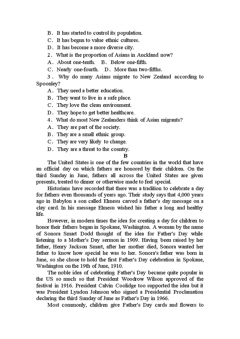 2020-2021学年高中英语 新人教版必修第二册 ：话题四 Unit 4 History and traditions   作业第2页