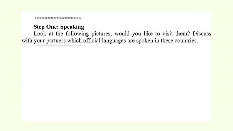 2020-2021学年新人教版 高中英语必修一  Unit 5  Languages around the world Listening and speaking&Listening and talking 课件02