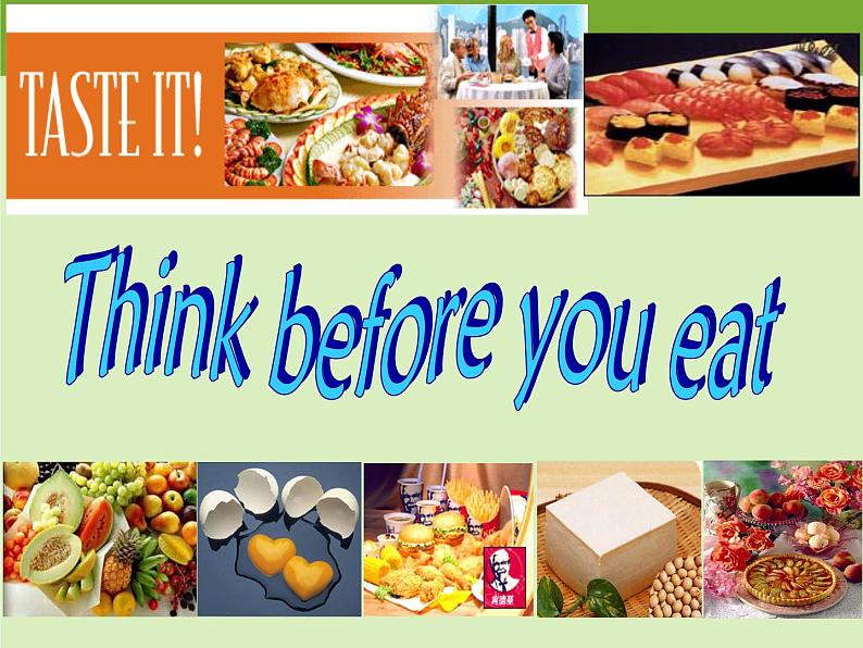 2020-2021学年牛津上海版高中一年级第一学期Unit 5 Think before you eat 课件01