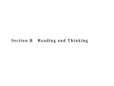 2020-2021学年高中英语 新人教版必修第三册  Unit 4　Section B　Reading and Thinking 课件