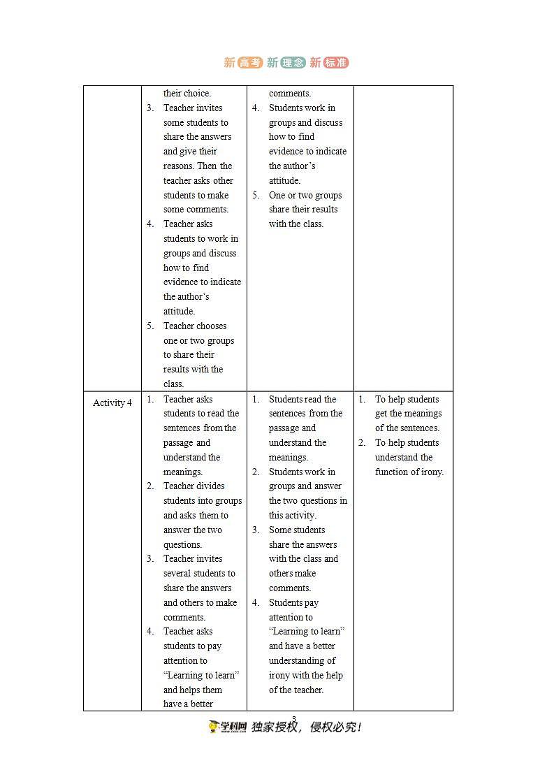 Unit 1 Growing up Period 3 Developingideas and presenting ideas 教学设计03