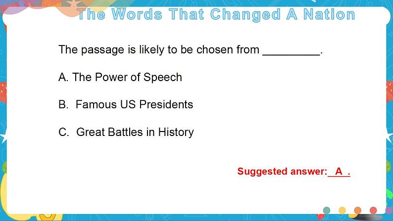 Unit 4 Breaking boundaries Period 3 Developing ideas  and presenting ideas 课件03