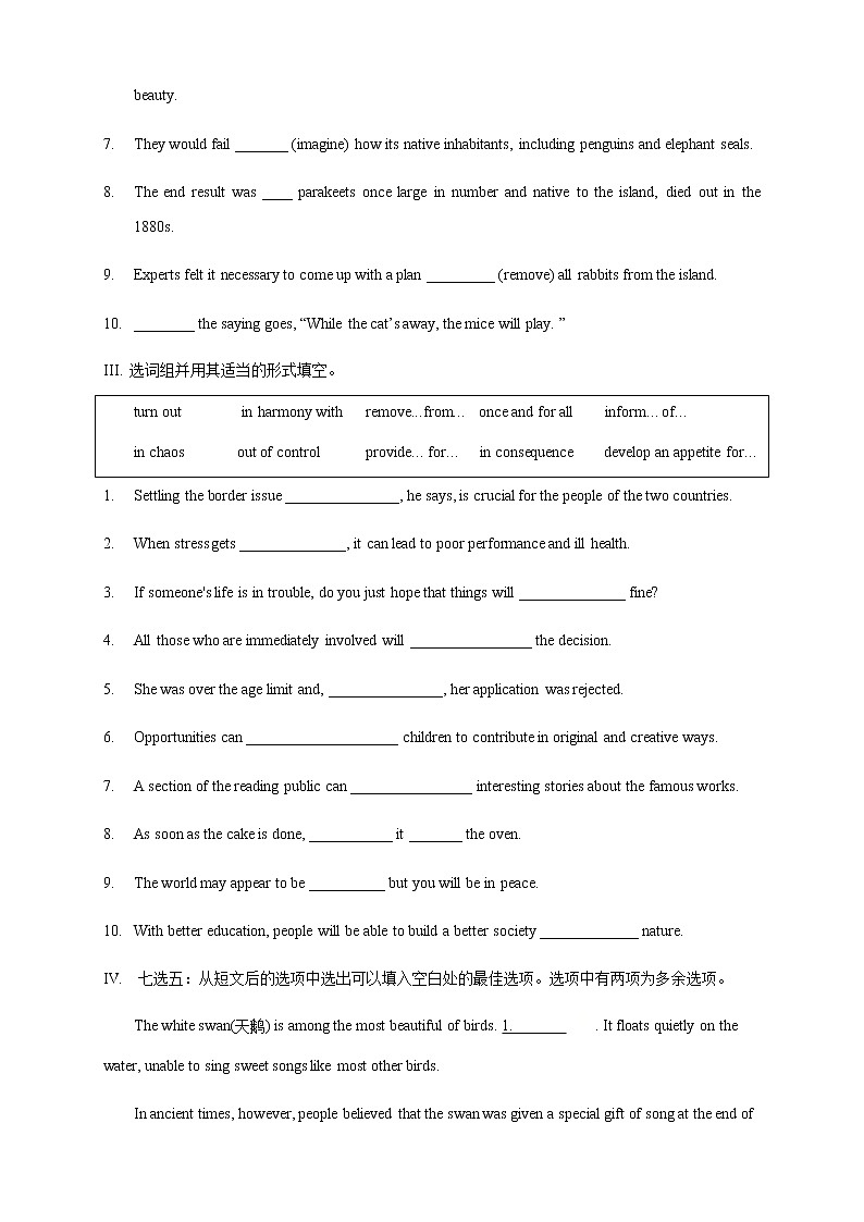 Unit 5 A delicate world Period 1 Starting out and  understanding ideas 练习02