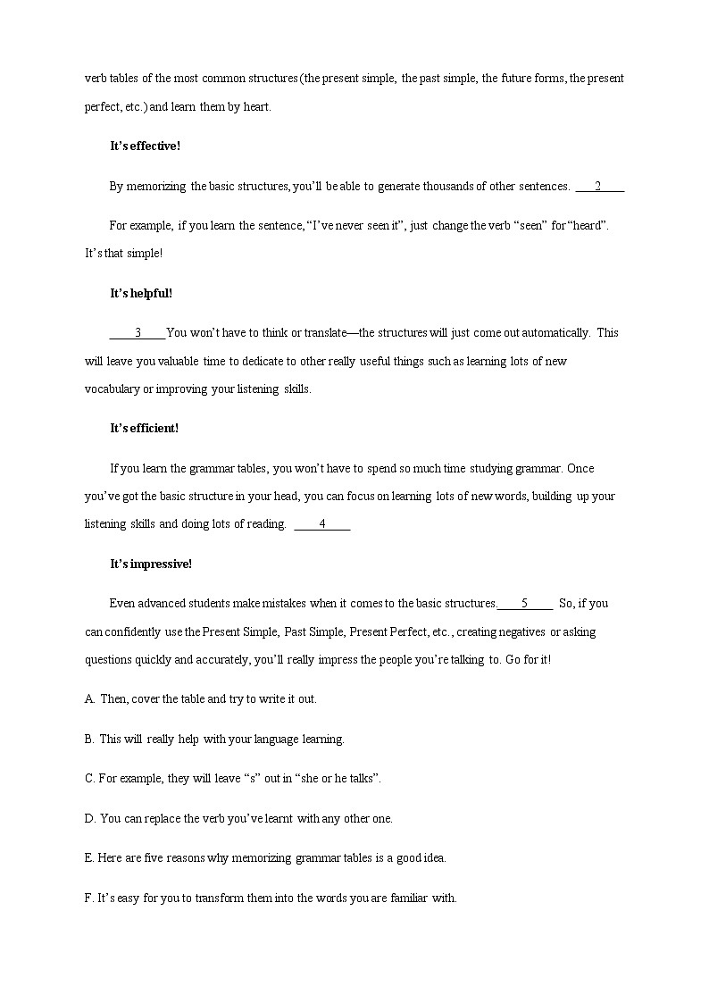 Unit 6 Survival Period 2 Using languages 练习03