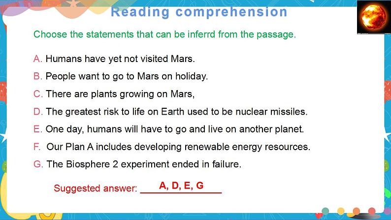 Unit6 Survival Period3 Developing ideas and presenting ideas课件06