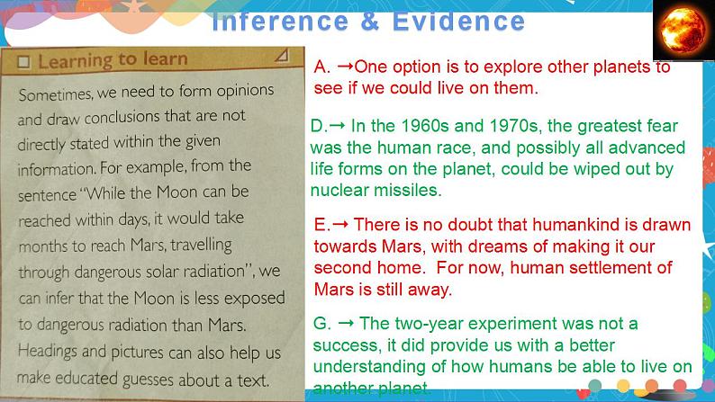 Unit6 Survival Period3 Developing ideas and presenting ideas课件07