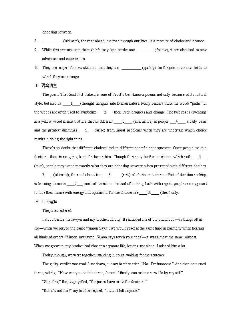 Unit 1 Looking forwards Period 3 Developing ideas and presenting ideas 练习02