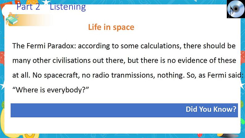 Unit 6 Space and beyond  Period 2 Using language 课件08