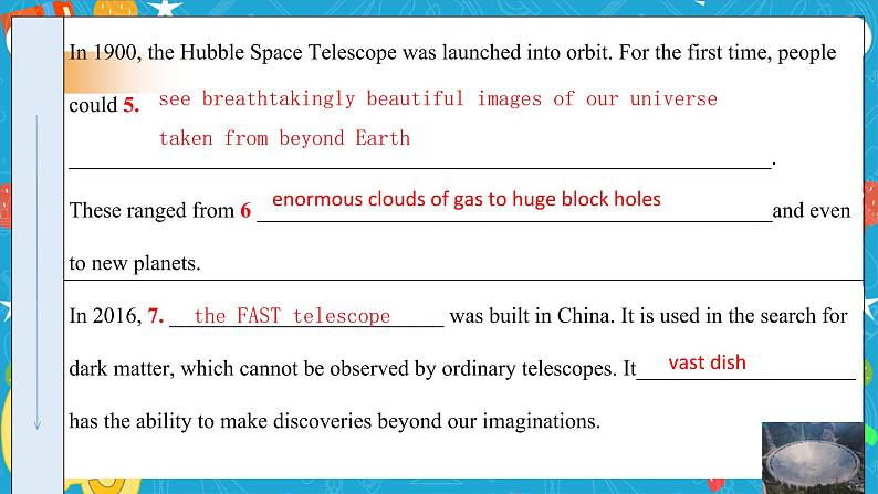 Unit 6 Space and beyond  Period 3 Developing ideas and presenting ideas 课件08