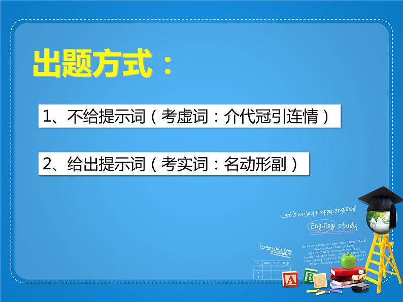 人教新课标高三英语一轮复习    高考英语题型之语法填空 课件04