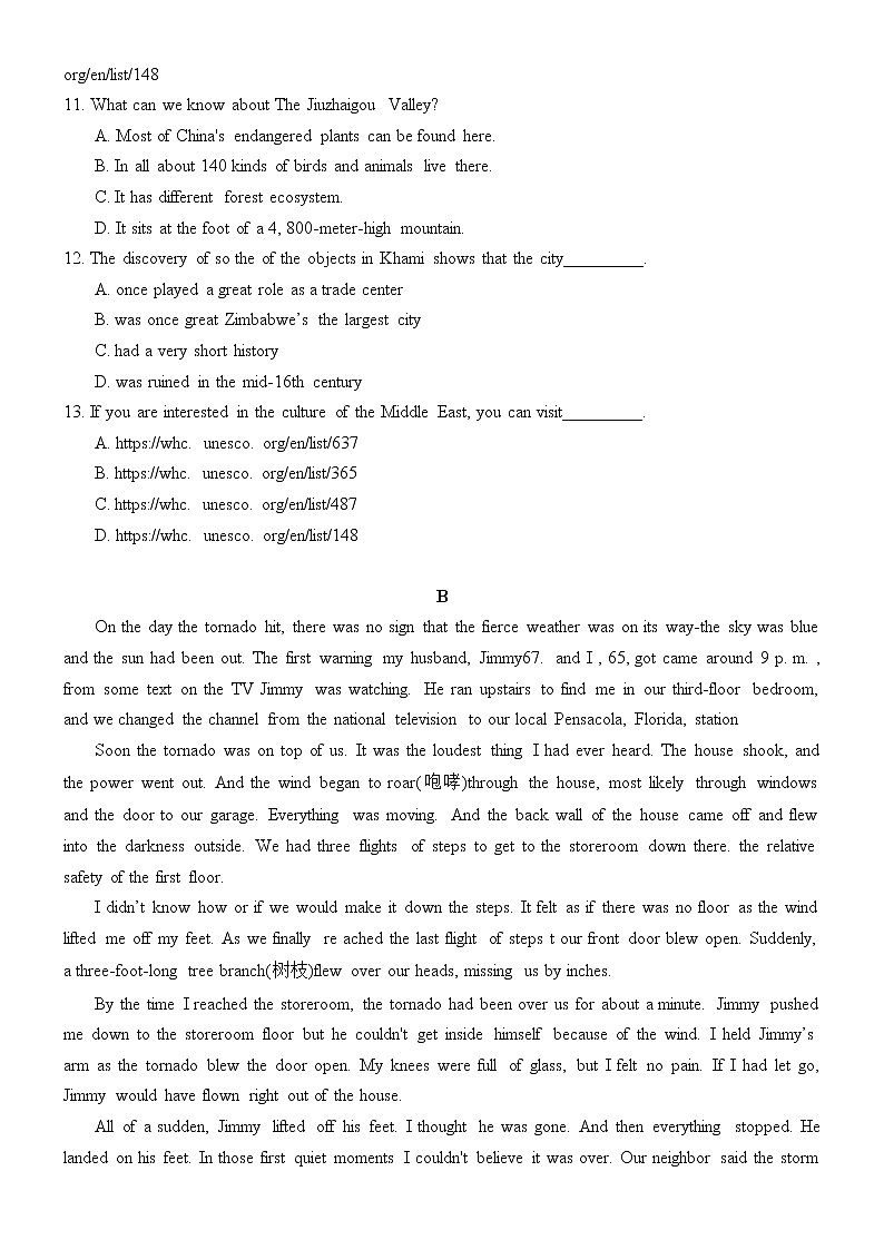 广东省东莞市第一中学2021-2022学年高一上学期第二次段考英语试卷（Word版含答案）03
