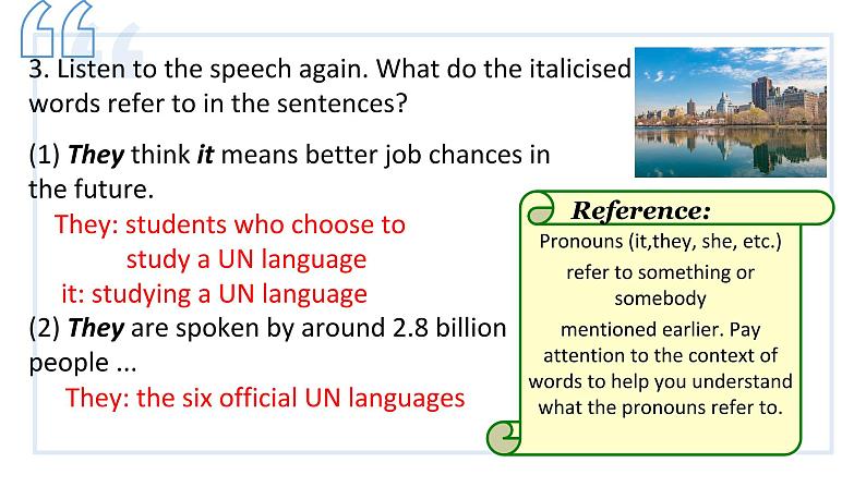 Unit 5 Languages around the world Period 1 Listening, Speaking & Talking 课件-2021-2022学年上学期高一英语同步精品课堂(人教版新教材必修第一册)08