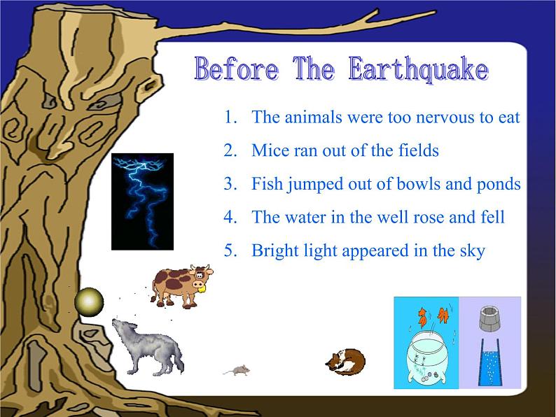 高一英语人教版必修1精选课件《Unit 4 Earthquakes》Warming up课件第5页