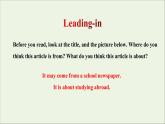 浙江专用高中英语Unit2BridgingCulturesReadingandthinking课件新人教版选择性必修2