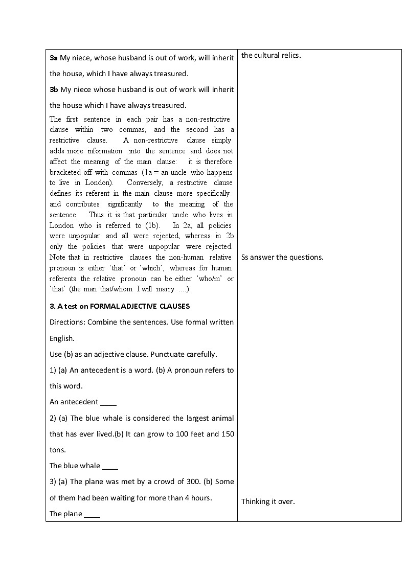 山东省郯城第三中学高一英语必修二《Unit 1 Cultural Relics》教学设计(第三课时)第2页