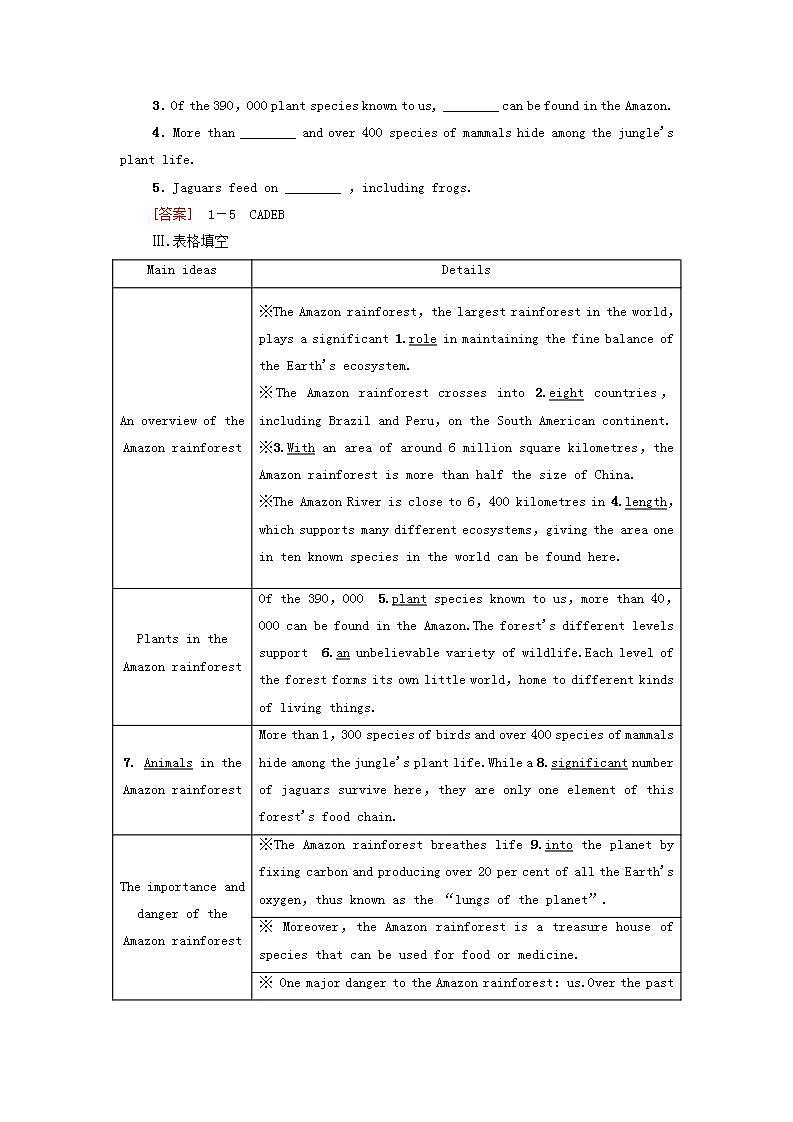 高中英语UNIT1Natureinthebalance理解课文精研读学案译林版必修第三册02