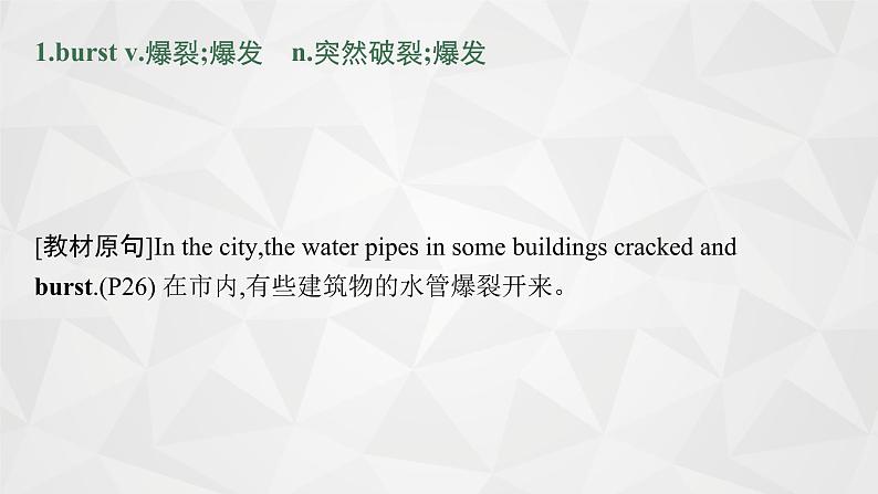 （新高考）2022届高中英语人教版一轮复习 分册二 必修1 Unit 4 Earthquakes 精品课件第4页