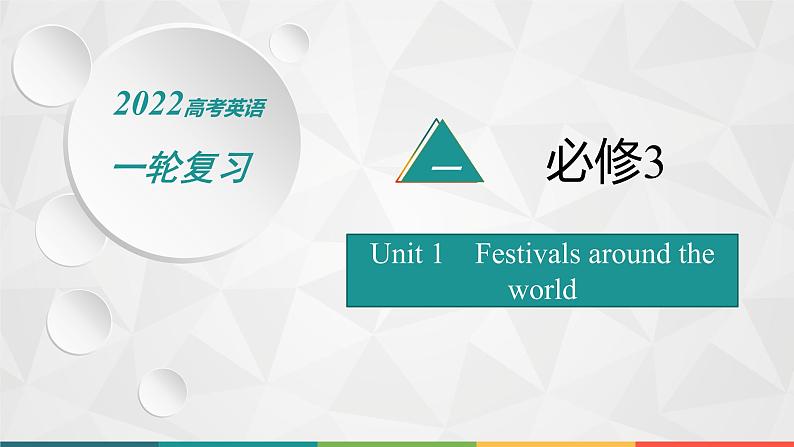 （新高考）2022届高中英语人教版一轮复习 分册一 必修3 Unit 1 Festivals around the world 精品课件01