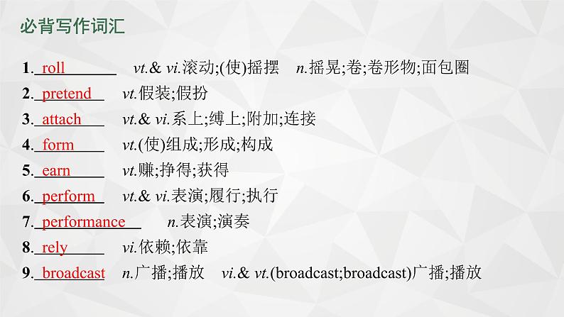 （新高考）2022届高中英语人教版一轮复习 分册一 必修2 Unit 5 Music 精品课件第4页