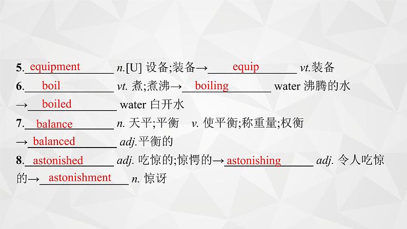 （新高考）2022届高中英语外研版一轮复习 必修1 必备预习案 Module 5 A Lesson in a Lab 精品课件06