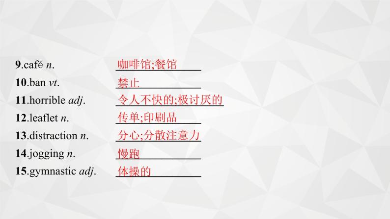 （新高考）2022届高中英语外研版一轮复习 必修2 必备预习案 Module 2 No Drugs 精品课件04