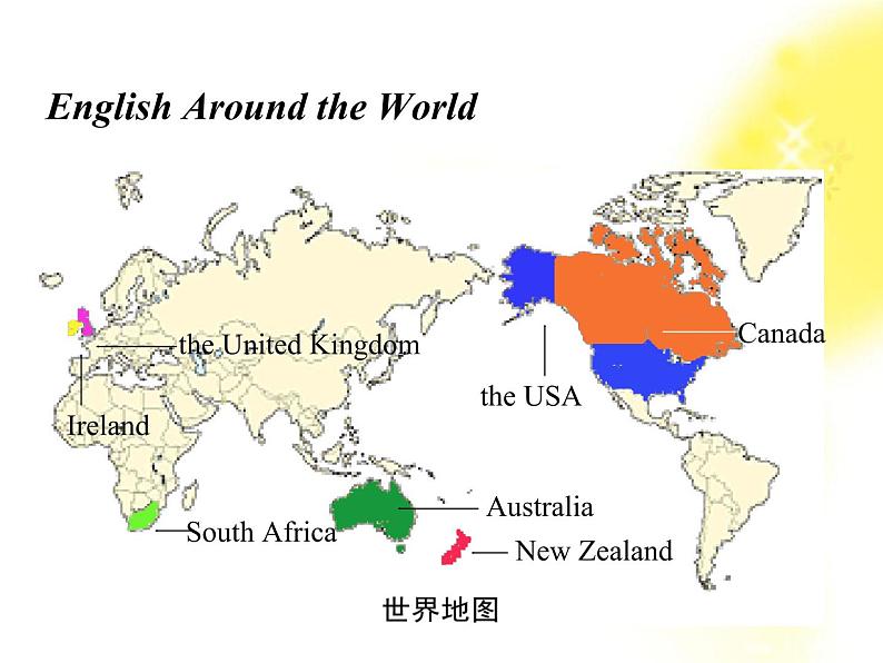 陕西省澄城王庄中学高一英语人教版必修1  unit2《English around the world》Period 1 Warming up & Reading 课件03