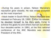 高中英语人教版必修一：Unit 5 《Nelson Mandela—a modern hero》-Period 1 课件