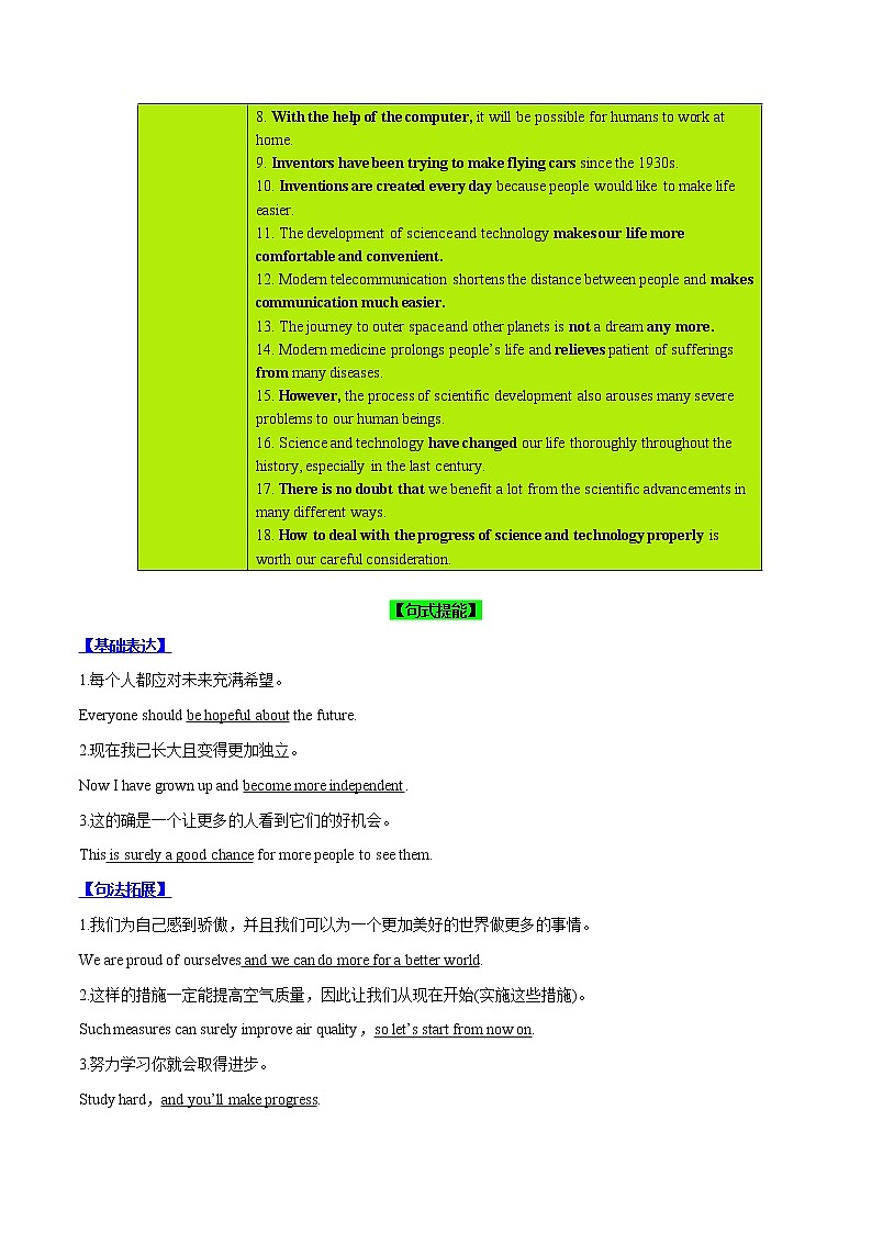 Day 11 未来世界(解析版)-2022年高考英语二轮复习之写作高级句式表达能力提升微练学案第2页
