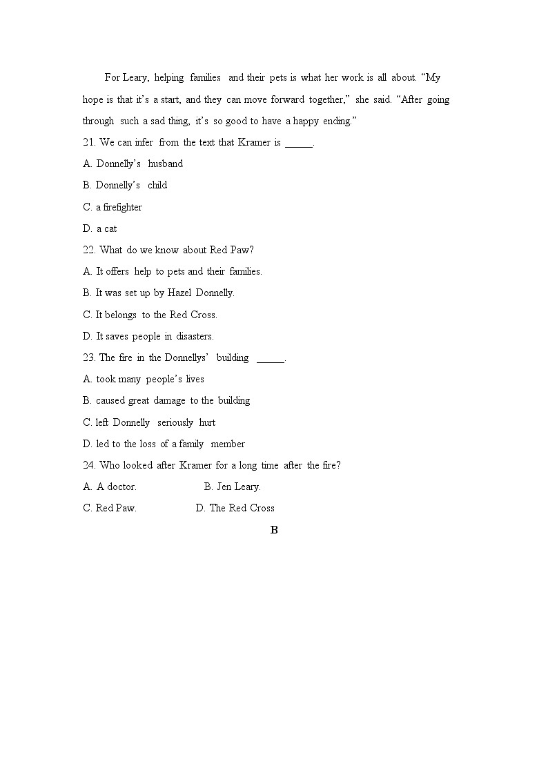 Module 5 A Lesson in a Lab 单元测试题 102