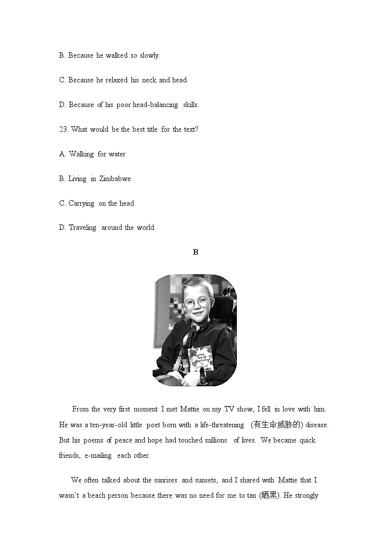 Module 4 A Social Survey-My Neighbourhood 单元测试题 103