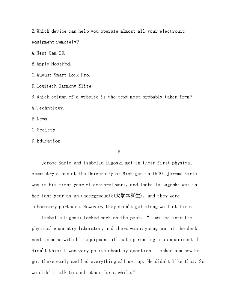 UNIT 2 Onwards and upwards 达标检测-2022版英语选择性必修第一册外研版（2019） 同步练习 （Word含解析）03