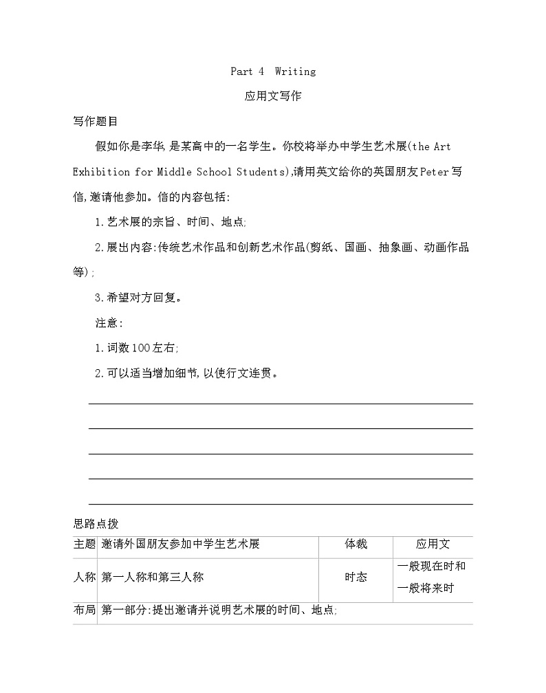 UNIT 4 Meeting the muse Part 4-2022版英语选择性必修第一册外研版（2019） 同步练习 （Word含解析）第1页