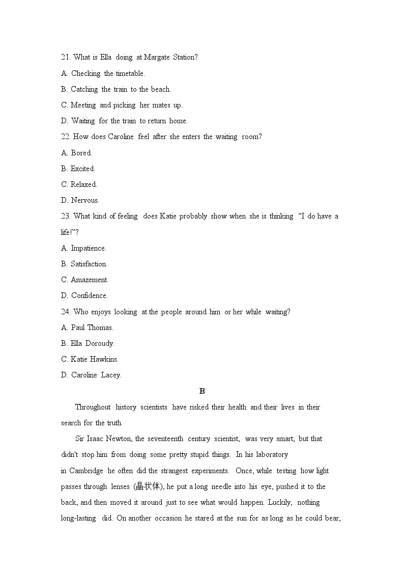 Module 1 British and American English单元测试题 102