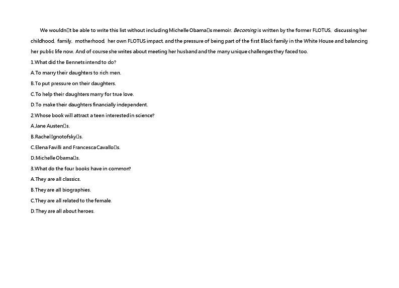 UNIT 1　PEOPLE OF ACHIEVEMENT 检测卷-2022版英语选择性必修第一册人教版（2019） 同步练习 （Word含解析）02