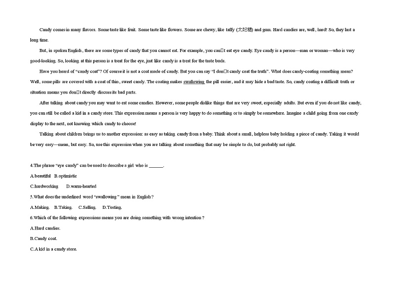 UNIT 3　FASCINATING PARKS 检测卷-2022版英语选择性必修第一册人教版（2019） 同步练习 （Word含解析）03