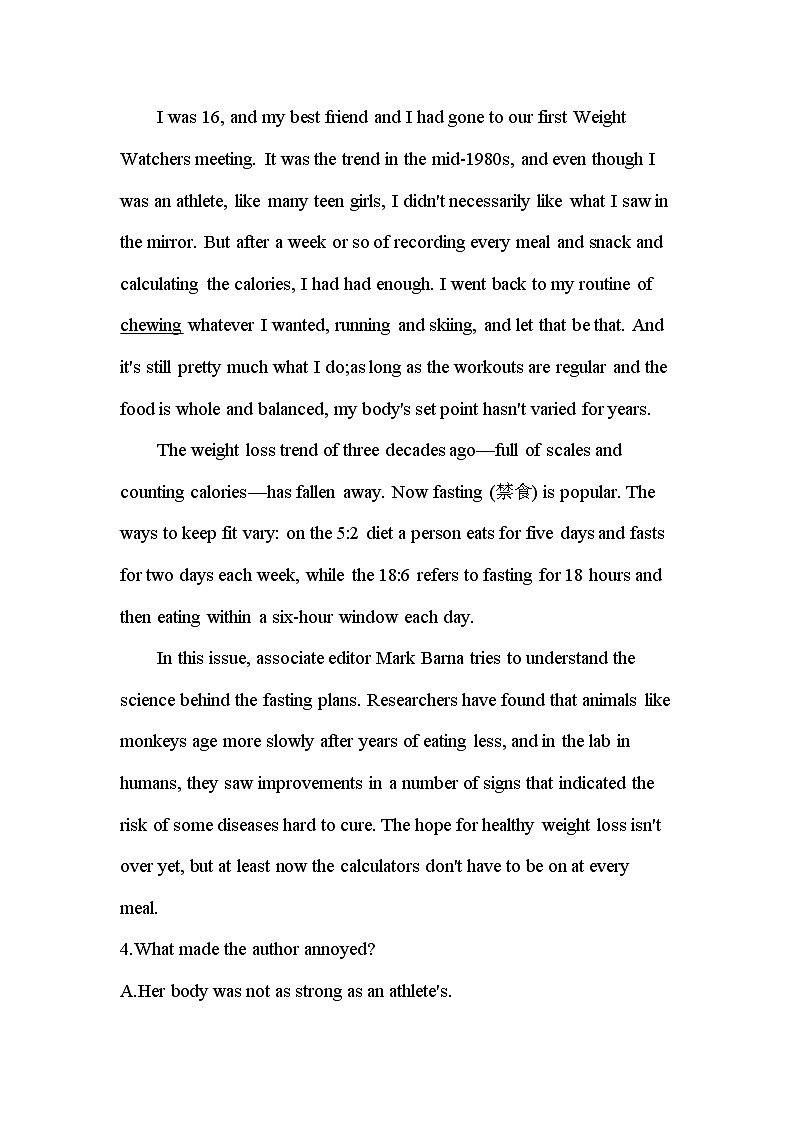 UNIT 3　FOOD AND CULTURE 达标检测-2022版英语选择性必修第二册人教版（2019） 同步练习 （Word含解析）03