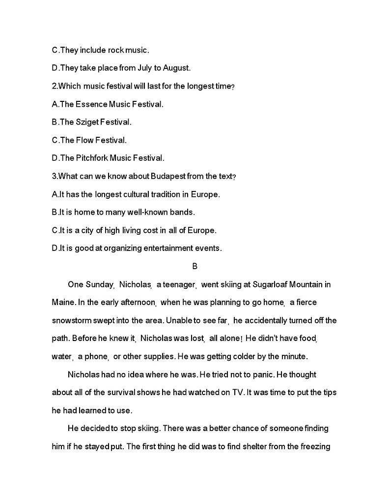 Unit 4　Stage and screen 达标检测-2022版英语必修第二册外研版（2019） 同步练习 （Word含解析）03