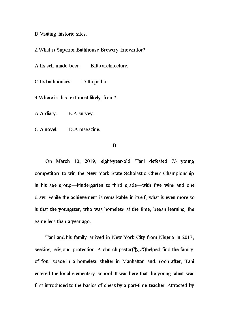 Unit 2　Improving yourself 达标检测-2022版英语选择性必修第二册外研版（2019） 同步练习 （Word含解析）03