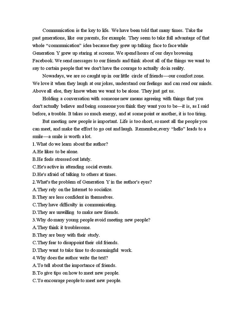 Unit 3　The world online Part 2-2022版英语必修第三册译林版（2019） 同步练习 （Word含解析）03