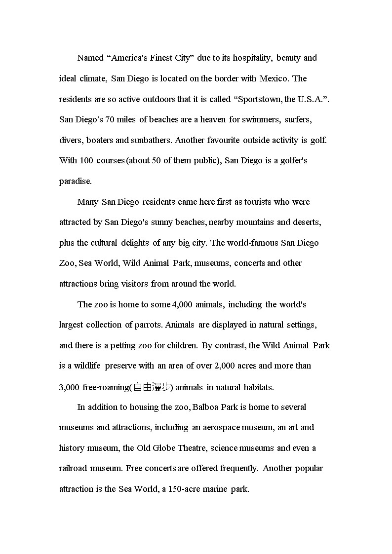 Unit 5　Canada—“The True North” 达标检测-2022版英语必修3 人教版（新课标） 同步练习 （Word含解析）03