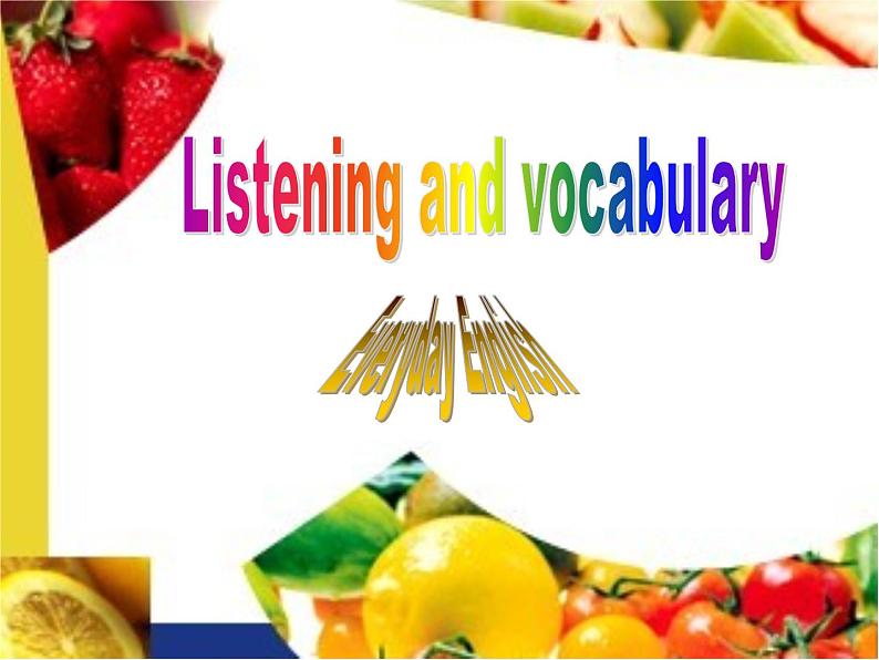 Module 1 Our Body and Healthy Habits  Listening and vocabulary PPT课件03