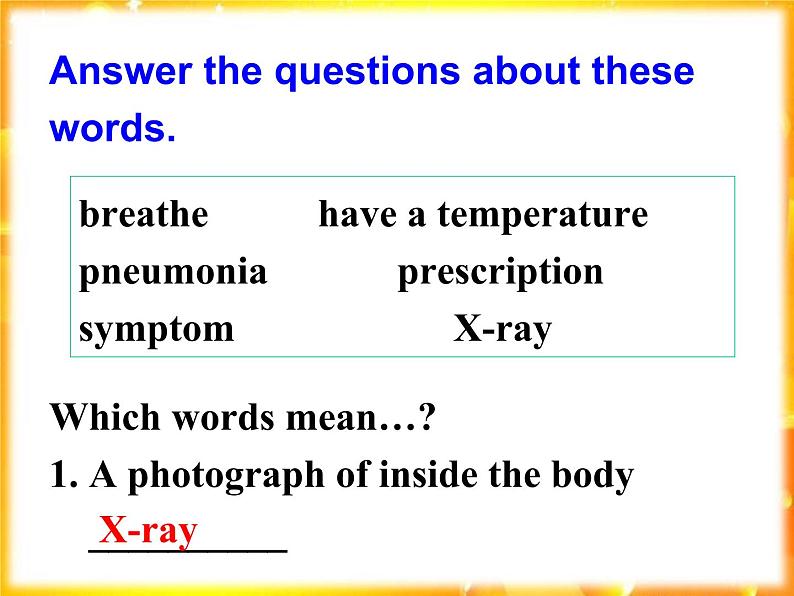 Module 1 Our Body and Healthy Habits  Listening and vocabulary PPT课件06