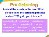 Module 4 A Social Survey-My Neighbourhood Listening and vocabulary PPT课件