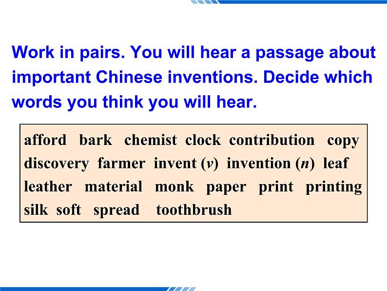 Module 5 Great People and Great Inventions of Ancient China Listening, Speaking and Everyday EnglishPPT课件05