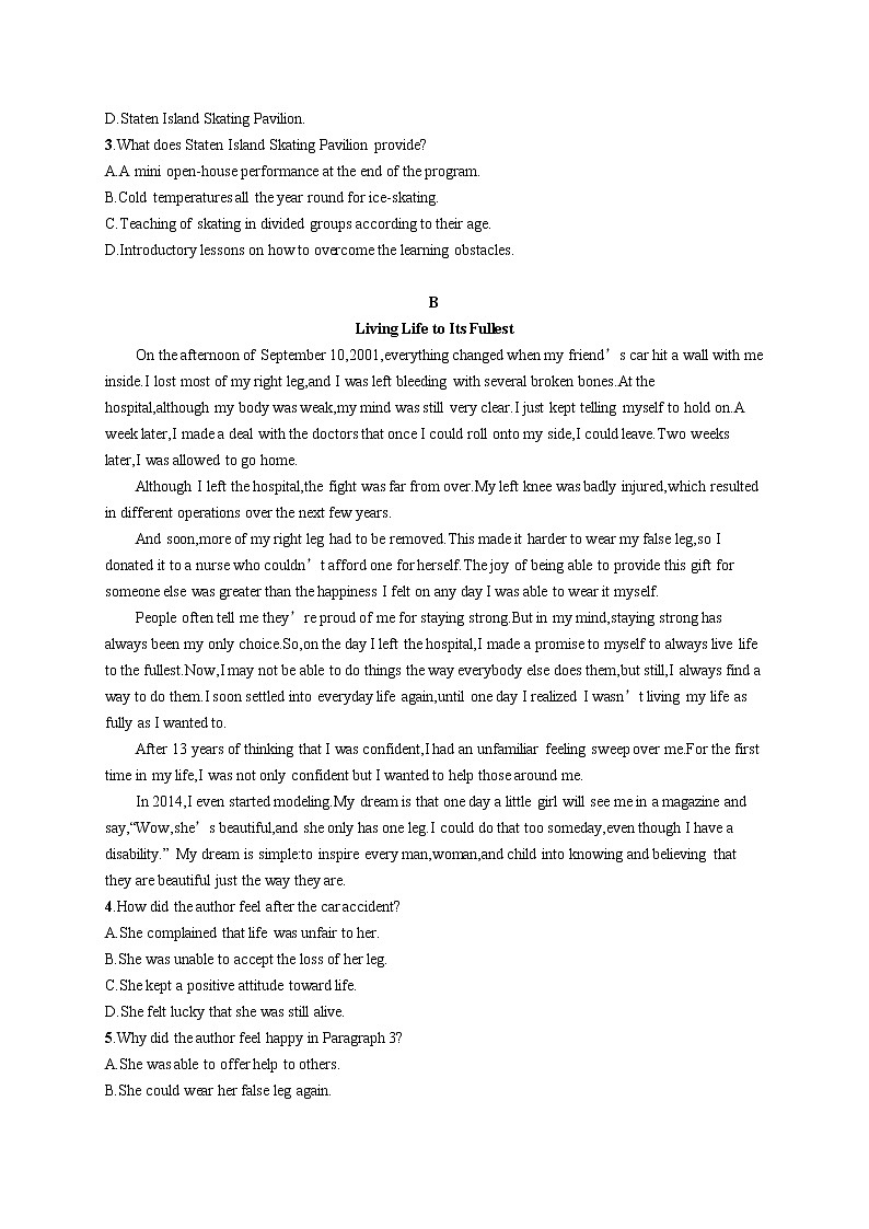 （新高考）2022届高中英语人教版一轮复习 选修8 Unit 5 阅读题组——练速度 精品练习第2页